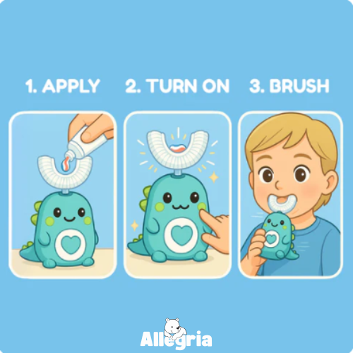 Allegria Dinobrite™ - U-Shaped 360° Ultrasonic Toothbrush