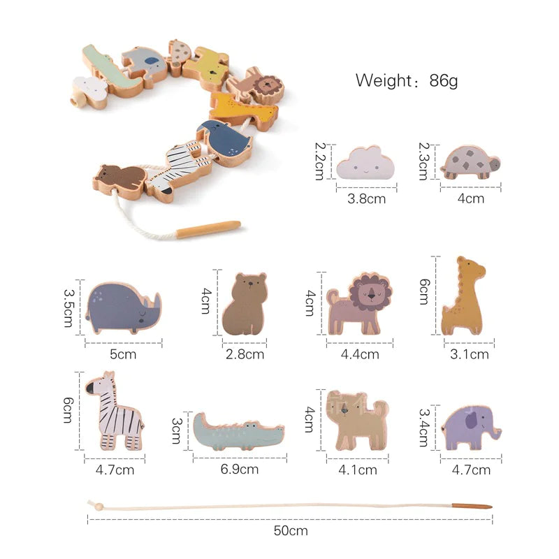 Stackimals™ – Montessori Wooden Toy for Balance and Fine Motor Skills
