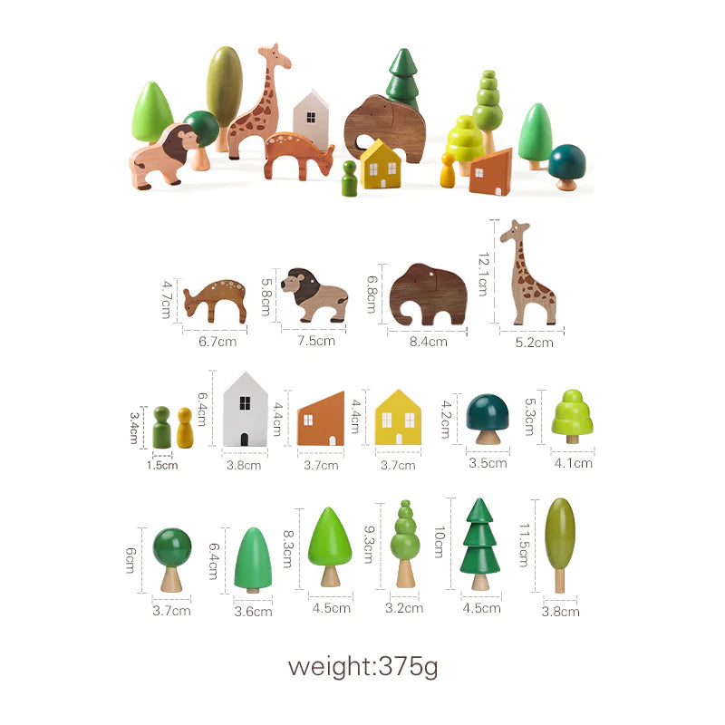 Stackimals™ – Montessori Wooden Toy for Balance and Fine Motor Skills