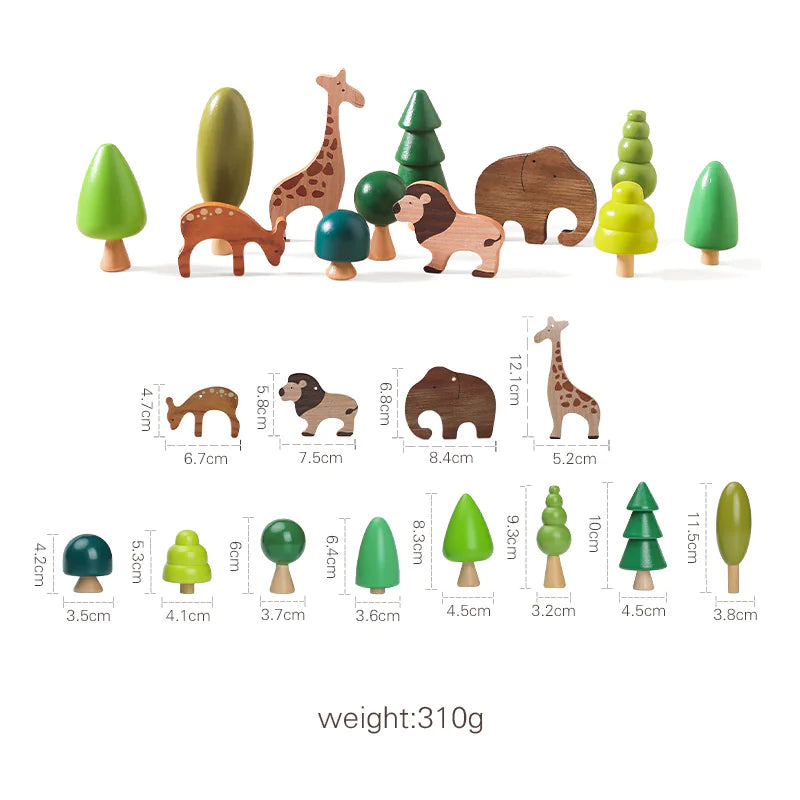 Stackimals™ – Montessori Wooden Toy for Balance and Fine Motor Skills