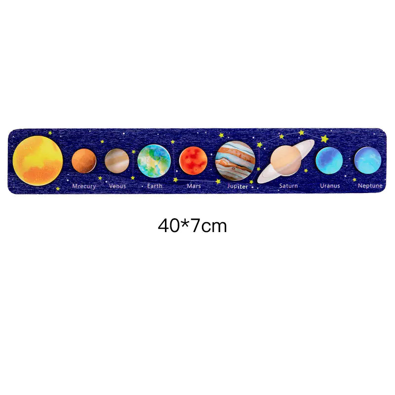 Montessori Astronomy Puzzle with Eight Planet Board