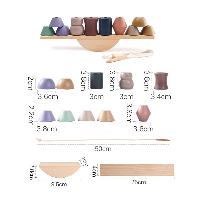 Stackimals™ – Montessori Wooden Toy for Balance and Fine Motor Skills