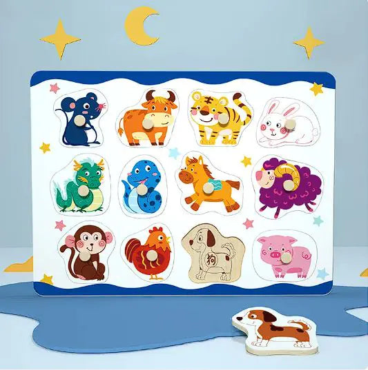 PuzzlePals™ – Montessori 3D Animal Puzzle for Early Brain Development