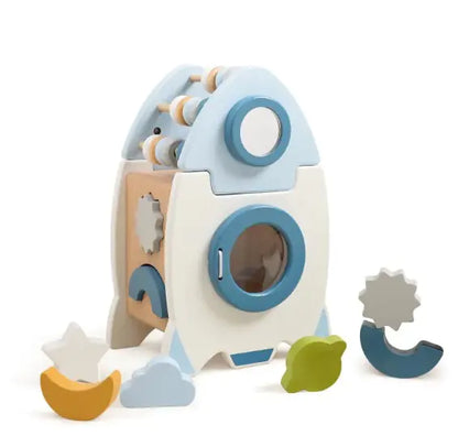 PlayNest™ – Montessori 5-in-1 Wooden Toy for Early Skill Building
