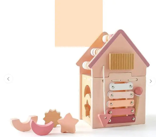 PlayNest™ – Montessori 5-in-1 Wooden Toy for Early Skill Building