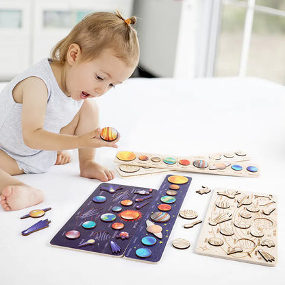 Montessori Astronomy Puzzle with Eight Planet Board