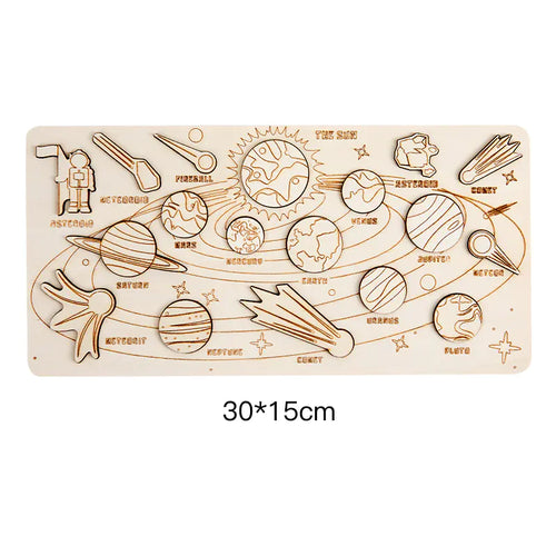 Montessori Astronomy Puzzle with Eight Planet Board