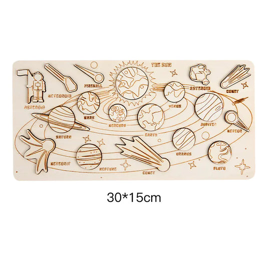 Montessori Astronomy Puzzle with Eight Planet Board