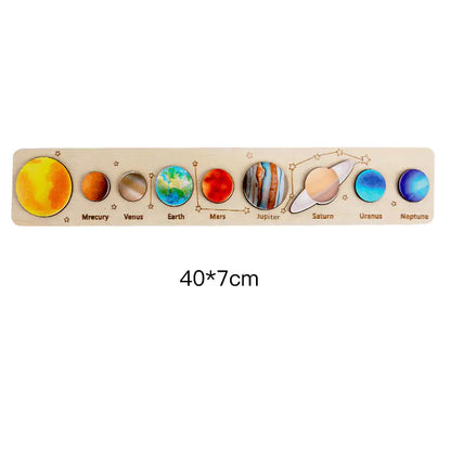 Montessori Astronomy Puzzle with Eight Planet Board