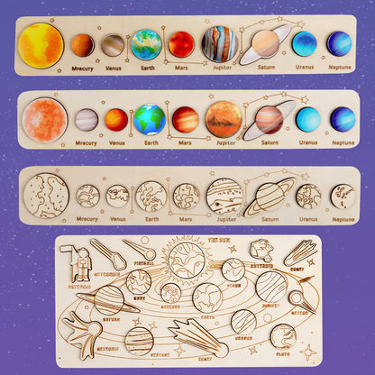 Montessori Astronomy Puzzle with Eight Planet Board