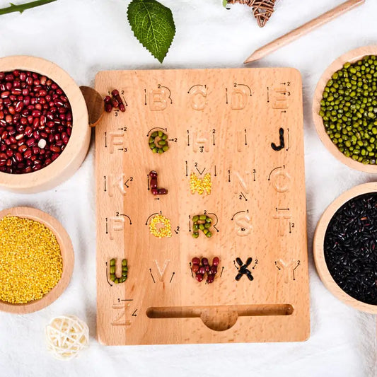 LetterPath™ – Montessori Wooden Board for Writing Practice & Fine Motor Skills