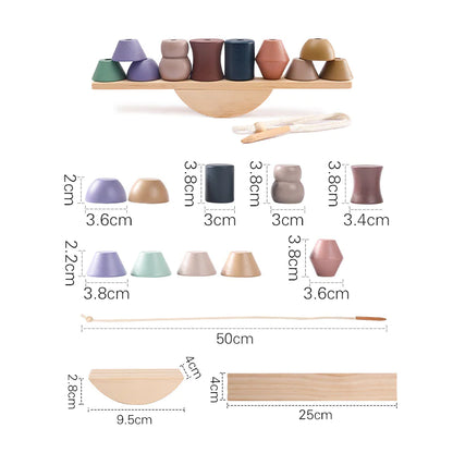 Stackimals™ – Montessori Wooden Toy for Balance and Fine Motor Skills