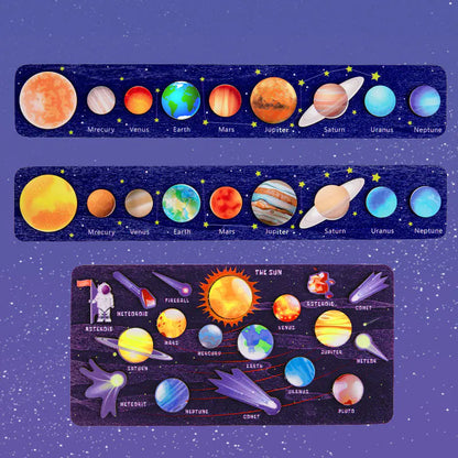 Montessori Astronomy Puzzle with Eight Planet Board