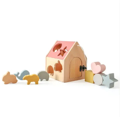 PlayNest™ – Montessori 5-in-1 Wooden Toy for Early Skill Building
