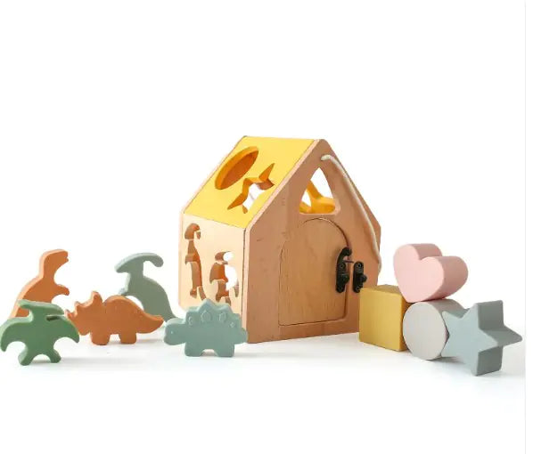 PlayNest™ – Montessori 5-in-1 Wooden Toy for Early Skill Building