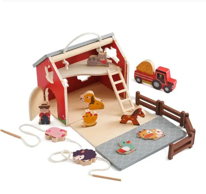 PlayNest™ – Montessori 5-in-1 Wooden Toy for Early Skill Building